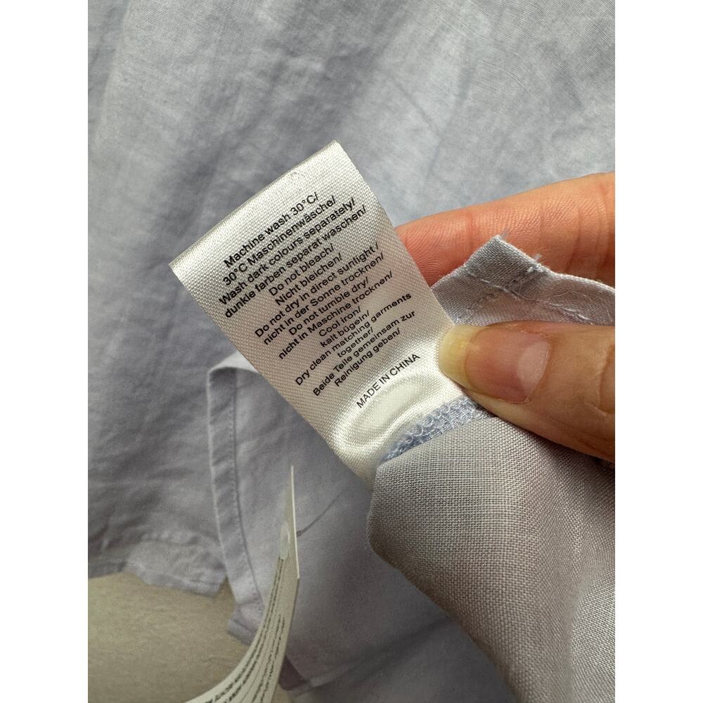 NWT Poetry Blouse Light Blue Womens US 12 Pintuck - Picture 9 of 12